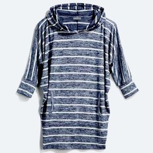 Market & Spruce | Karlotta Hooded Dolman Knit Top | XS | Navy